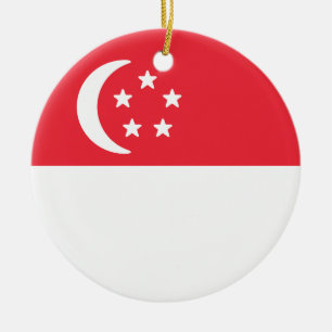 Adorno De Cerámica Bandera de Singapur