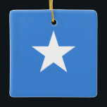 Adorno De Cerámica Bandera de Somalia (somalí)<br><div class="desc">Productos de bandera mundial de personalizable - Por favor,  no dude en añadir su propio texto.</div>
