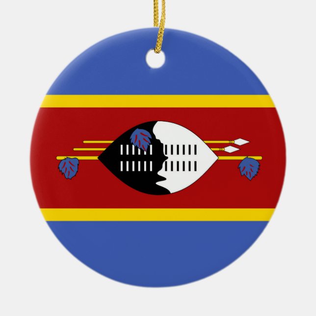 Adorno De Cerámica Bandera de Suazilandia (Frente)