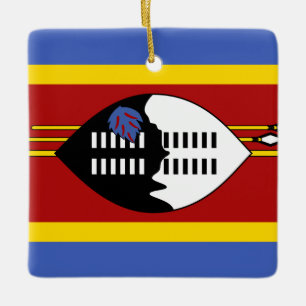 Adorno De Cerámica Bandera de Suazilandia