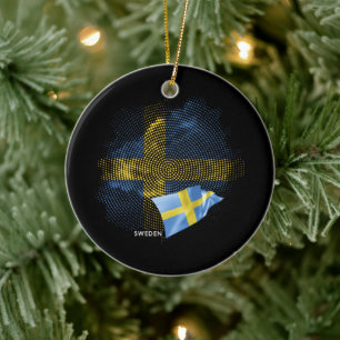 Adorno De Cerámica bandera de Suecia