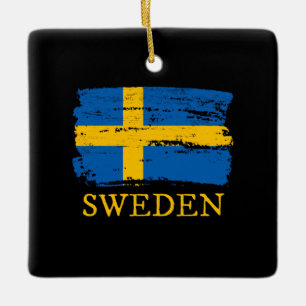 Adorno De Cerámica Bandera de Suecia