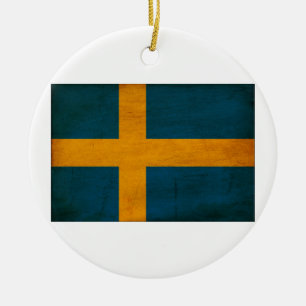 Adorno De Cerámica Bandera de Suecia