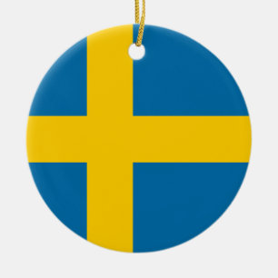 Adorno De Cerámica Bandera de Suecia