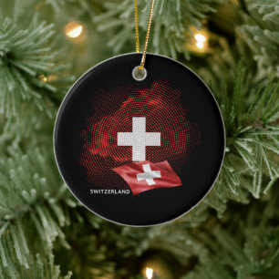 Adorno De Cerámica bandera de Suiza