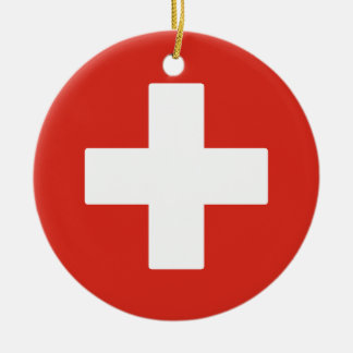 Adorno De Cerámica Bandera de Suiza