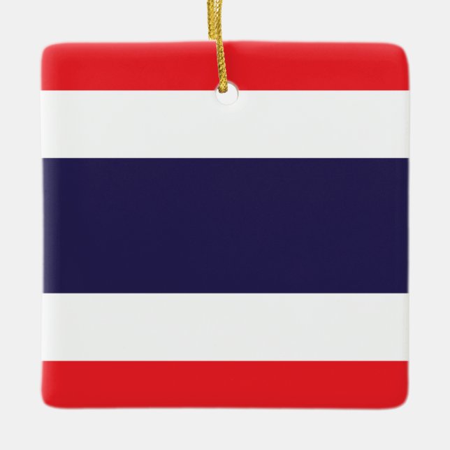 Adorno De Cerámica Bandera de Tailandia (Anverso)