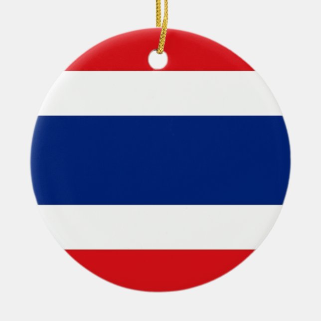 Adorno De Cerámica Bandera de Tailandia (Frente)