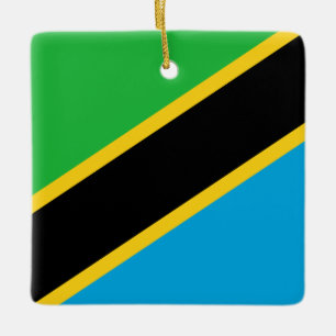 Adorno De Cerámica Bandera de Tanzania