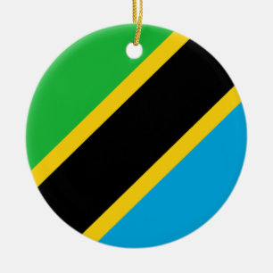 Adorno De Cerámica Bandera de Tanzania