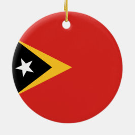 Adorno De Cerámica Bandera de Timor Oriental