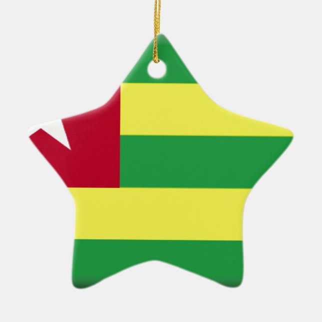 Adorno De Cerámica Bandera de Togo (Frente)