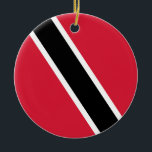 Adorno De Cerámica Bandera de Trinidad y Tobago<br><div class="desc">Bandera de Trinidad y Tobago</div>