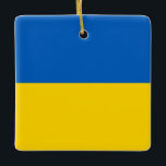 Adorno De Cerámica Bandera de Ucrania (ucraniana)<br><div class="desc">Productos de bandera mundial de personalizable - Por favor,  no dude en añadir su propio texto.</div>