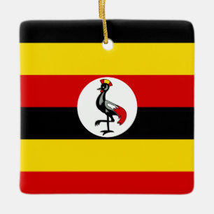 Adorno De Cerámica Bandera de Uganda