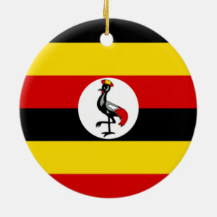 Adorno De Cerámica Bandera de Uganda