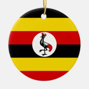 Adorno De Cerámica Bandera de Uganda