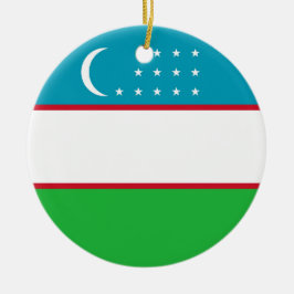 Adorno De Cerámica Bandera de Uzbekistán