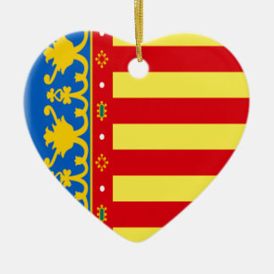 Adorno De Cerámica Bandera de Valencia (España)