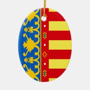 Adorno De Cerámica Bandera de Valencia (España)