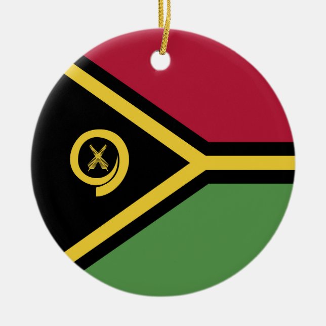 Adorno De Cerámica Bandera de Vanuatu (Frente)