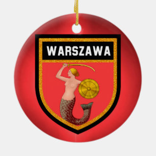 Adorno De Cerámica Bandera de Varsovia