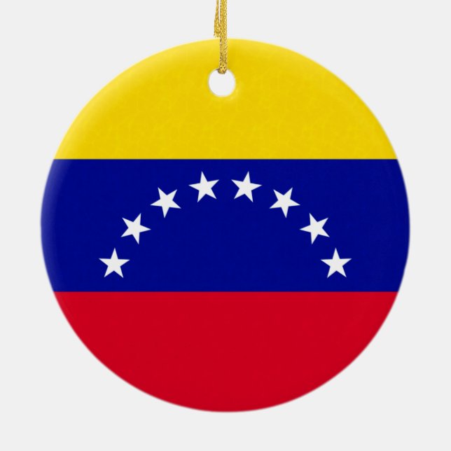 Adorno De Cerámica Bandera de Venezuela (Atrás)