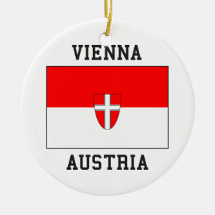 Adorno De Cerámica Bandera de Viena Austria