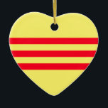 Adorno De Cerámica Bandera de Vietnam del Sur<br><div class="desc">¡Gracias por pasar por aquí!  ¡Espero que te guste el aspecto de esta bandera!  Siéntase libre de personalizar para satisfacer sus necesidades.  ¡Que tengas un día maravilloso!</div>