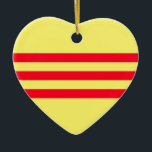 Adorno De Cerámica Bandera de Vietnam del Sur<br><div class="desc">¡Gracias por pasar por aquí!  ¡Espero que te guste el aspecto de esta bandera!  Siéntase libre de personalizar para satisfacer sus necesidades.  ¡Que tengas un día maravilloso!</div>