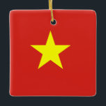 Adorno De Cerámica Bandera de Vietnam (vietnamita)<br><div class="desc">Productos de bandera mundial de personalizable - Por favor,  no dude en añadir su propio texto.</div>