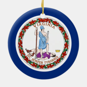 Adorno De Cerámica Bandera de Virginia