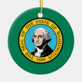 Adorno De Cerámica Bandera de Washington (estado de EE. UU.)