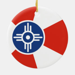 Adorno De Cerámica Bandera de Wichita (Kansas, Estados Unidos)