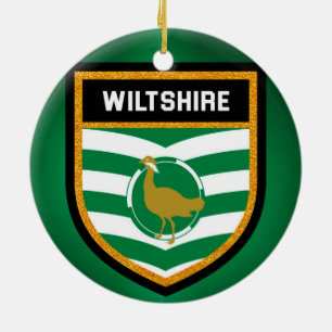 Adorno De Cerámica Bandera de Wiltshire