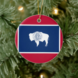 Adorno De Cerámica Bandera de Wyoming