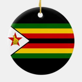 Adorno De Cerámica Bandera de Zimbabue