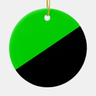 Adorno De Cerámica Bandera del Anarquismo Verde