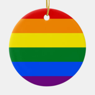 Adorno De Cerámica Bandera del arco iris (LGBT)