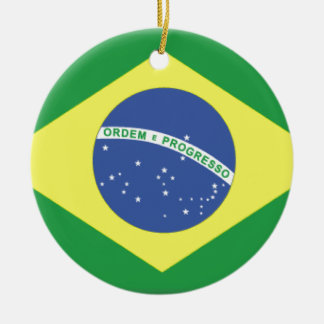 Adorno De Cerámica Bandera del Brasil