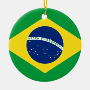 Adorno De Cerámica Bandera del Brasil - Bandeira hace el Brasil
