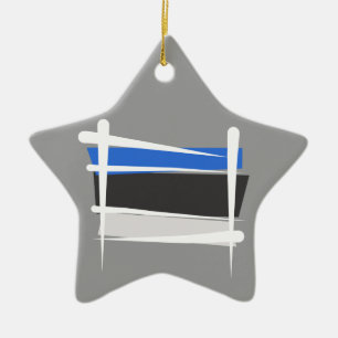 Adorno De Cerámica Bandera del cepillo de Estonia
