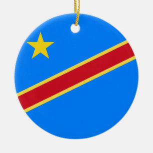 Adorno De Cerámica Bandera del Congo