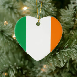 Adorno De Cerámica Bandera del Corazón de Irlanda