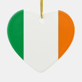 Adorno De Cerámica Bandera del Corazón de Irlanda