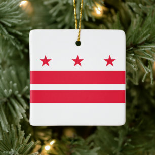 Adorno De Cerámica Bandera del Distrito de Columbia (Estados Unidos)