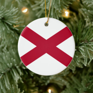 Adorno De Cerámica Bandera del estado de Alabama