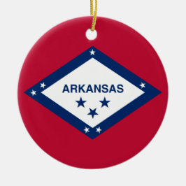Adorno De Cerámica Bandera del estado de Arkansas