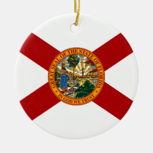 Adorno De Cerámica Bandera del estado de Florida