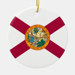 Adorno De Cerámica Bandera del Estado de Florida